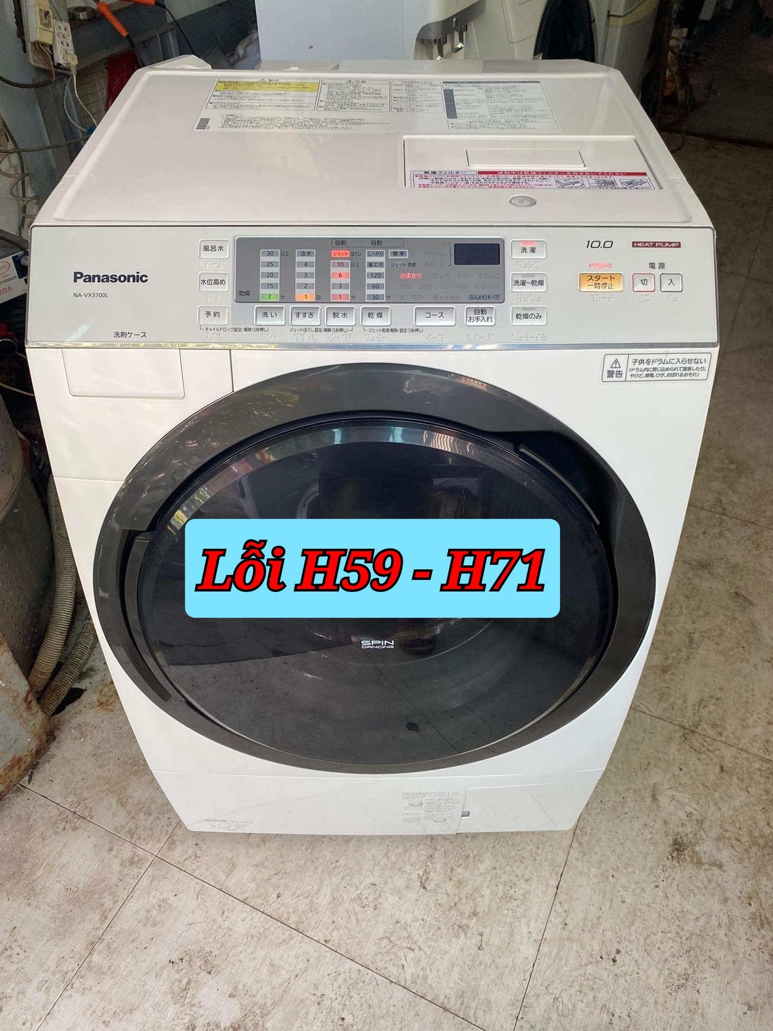 LỖI H59 - H71 TRÊN MÁY GIẶT PANASONIC NỘI ĐỊA NHẬT ĐIỆN 100V