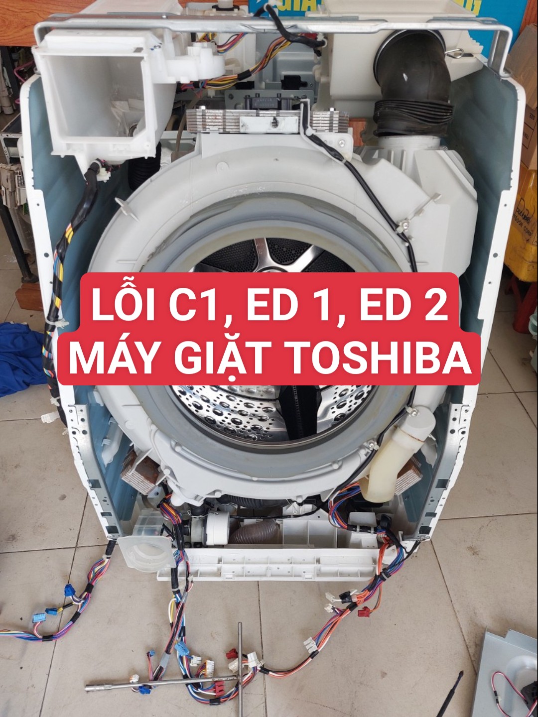 SỬA LỖI C1, ED, ED1, ED2 MÁY GIẶT TOSHIBA NỘI ĐỊA TP HCM